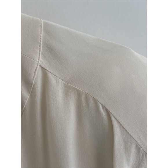 EUC VTG Marina Rinaldi 100% Silk Button Shirt Womens Ivory Size 29 XL Sz 20 - Picture 4 of 11